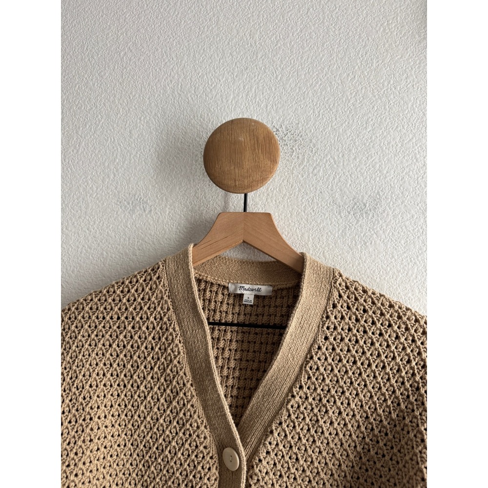 Madewell Open Stitch Crop Cardigan Sweater Size Small - Picture 2 of 8